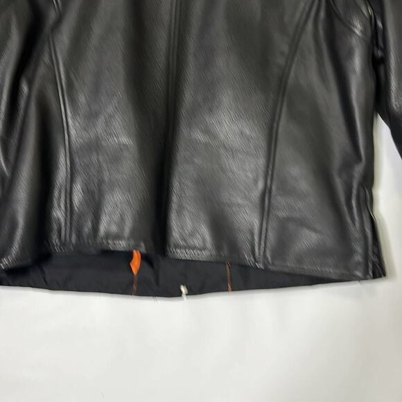 NWOT LEATHER BIKER JACKET SIZE XL - Picture 3 of 15